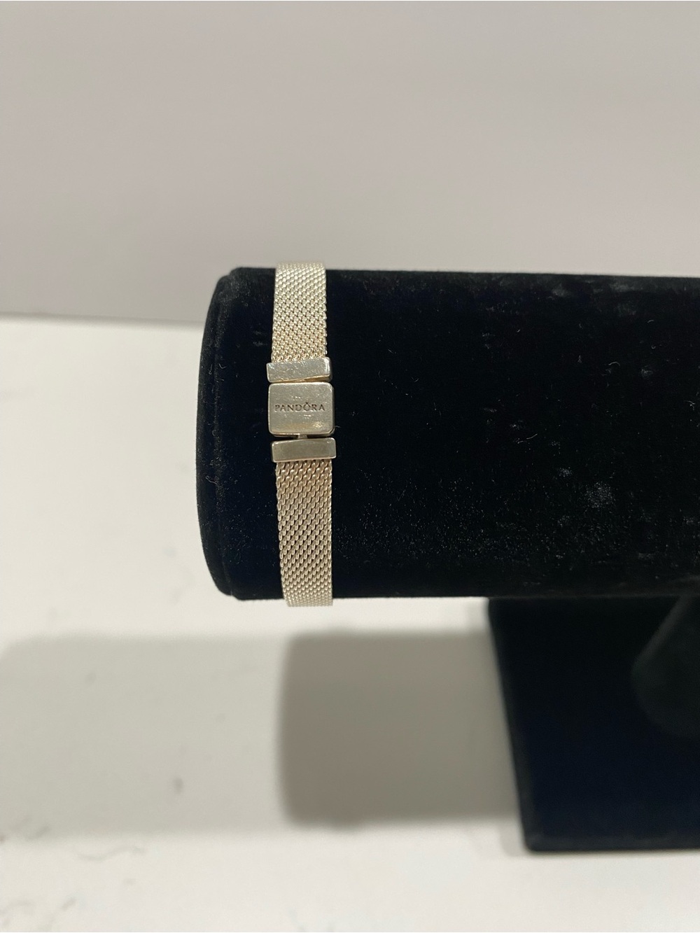 Pandora Silver Mesh Bracelet with Logo Clasp
